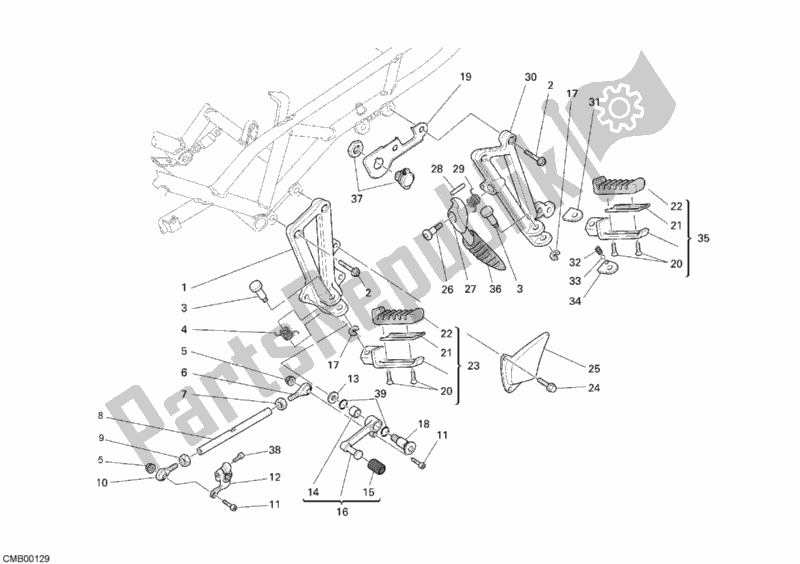 Wszystkie części do Podnó? Ki Lewe Ducati Sport ST3 S ABS USA 1000 2007